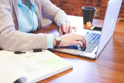 Student on Laptop